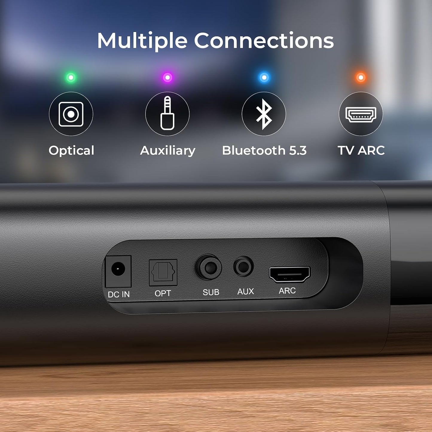 GarageRock Soundbar für TV Geräte, Teilbare 2-in-1 mit Automatischer Lautstärkeanpassung