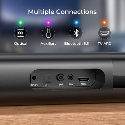 GarageRock Soundbar für TV Geräte, Teilbare 2-in-1 mit Automatischer Lautstärkeanpassung