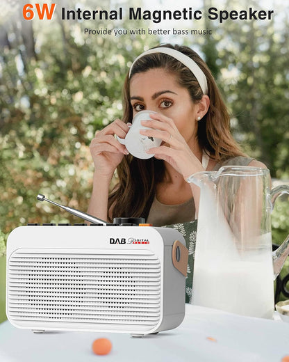 Greadio DAB/DAB+Digitales FM Radio mit Bluetooth, 80 Sender,LED-Display,TF/USB-Laufwerk