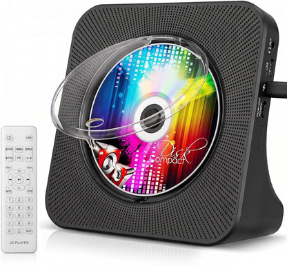 Gueray Tragbarer CD-Player, Bluetooth mit HiFi-Sound-Lautsprecher, niedlicher FM-Radio-CD-Musik-Player