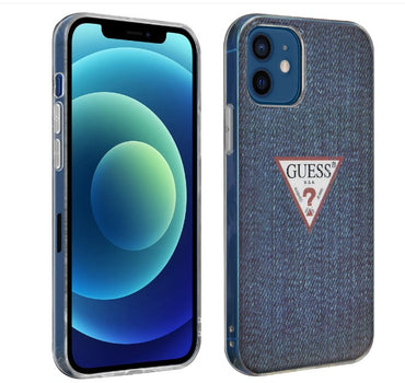 Guess Jeans Series Handyhülle für Apple iPhone 12 / 12 Pro – Dunkelblau