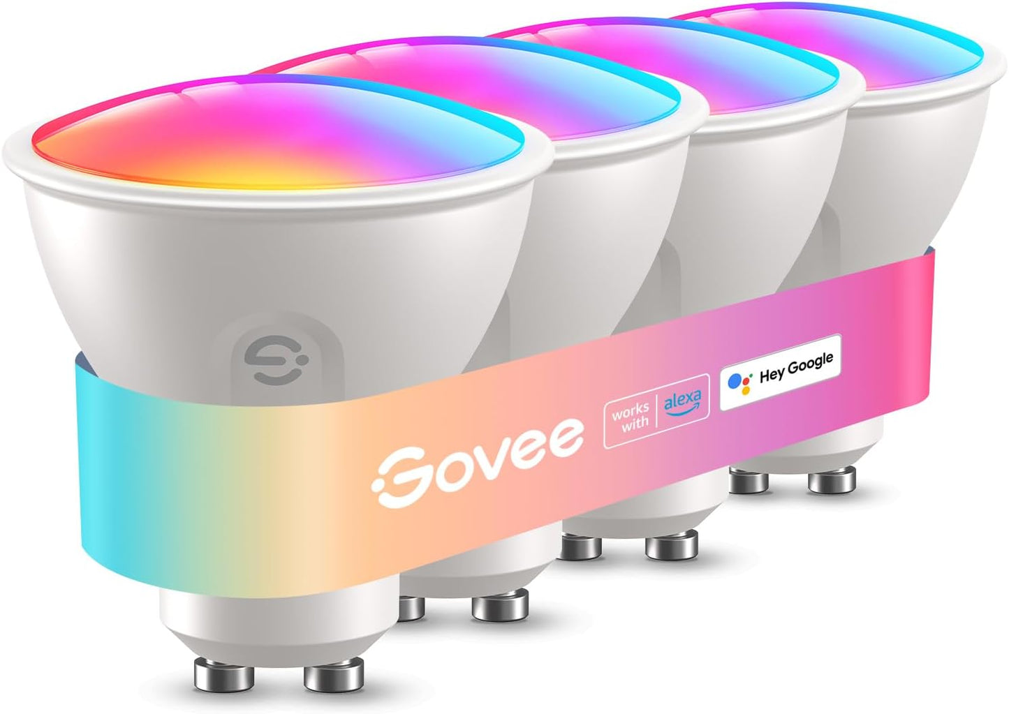 Govee Glühbirne GU10 LED RGBWW, Smarte Glühbirne 400LM WLAN(4 in pack)