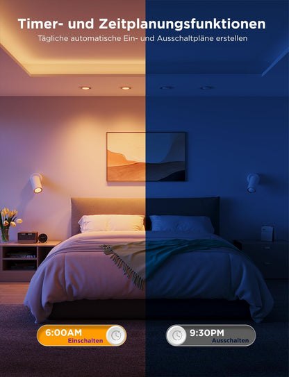 Govee Glühbirne GU10 LED RGBWW, Smarte Glühbirne 400LM WLAN(4 in pack)
