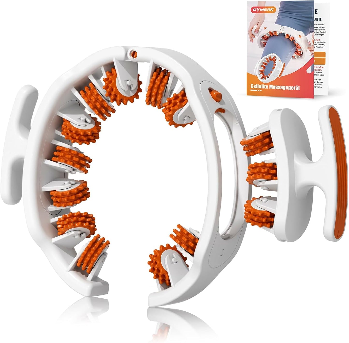 Gymerk Cellulite-Massagegerät, Cellulite-Roller avec abnehmbarem Griff pour Anti-Cellulite-Lymphdrainage, Lipödem-Cellulite-Massage Punisher Haut