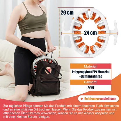 Gymerk Cellulite-Massagegerät, Cellulite-Roller avec abnehmbarem Griff pour Anti-Cellulite-Lymphdrainage, Lipödem-Cellulite-Massage Punisher Haut