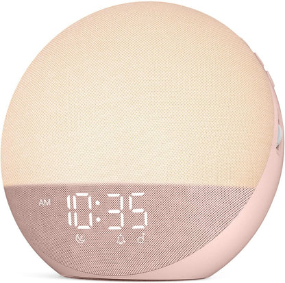 Hiromeco Tageslichtwecker Sonnenaufgang White Noise Machine,RGB,25 Naturgeräuschen mit Timer