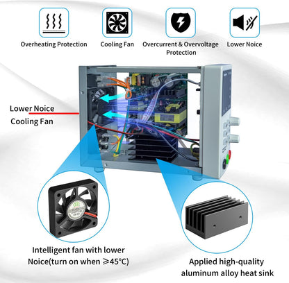 HEOPOTEN Labornetzteil, 50V 6A 150W Programmierbares Labornetzgerät