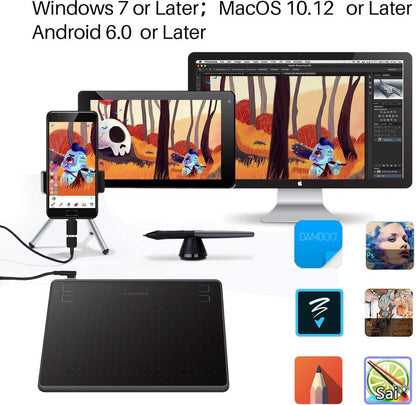 Tablette graphique HUION HS64 5080 lpi 160 x 102 mm USB Noir