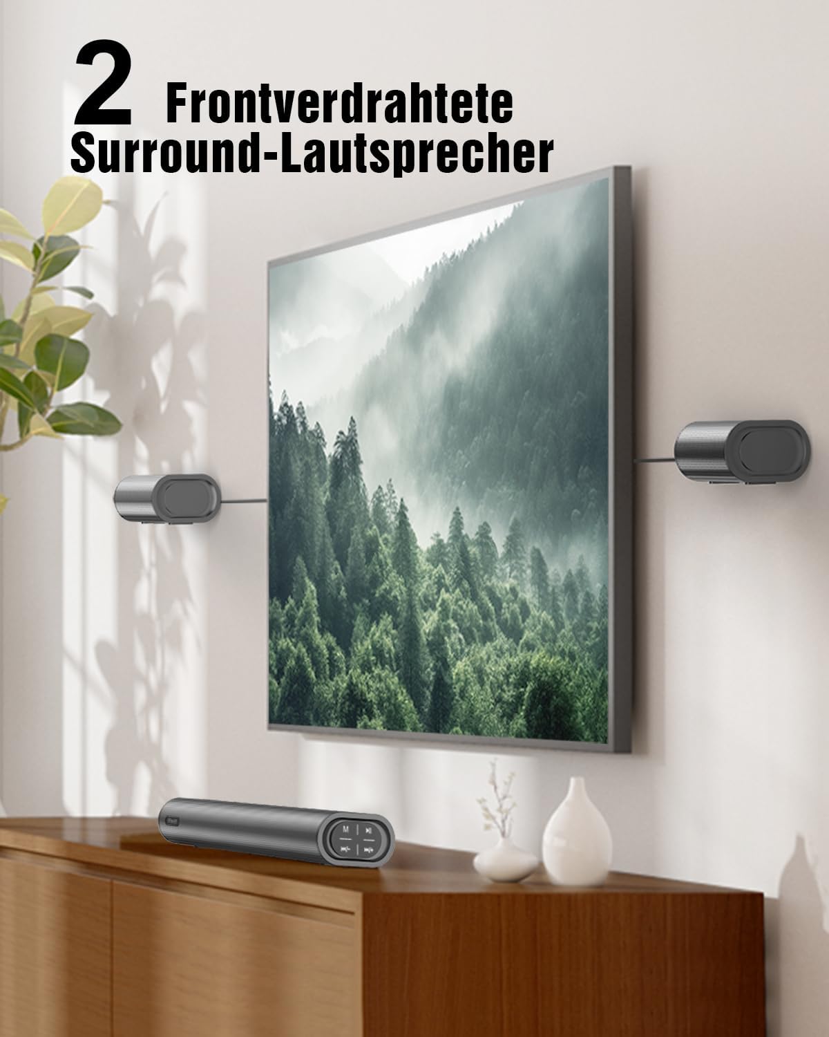Hiwill 4.1ch Soundbar mit Dolby Atmos, 300W Soundbar für TV Geräte mit Subwoofer,