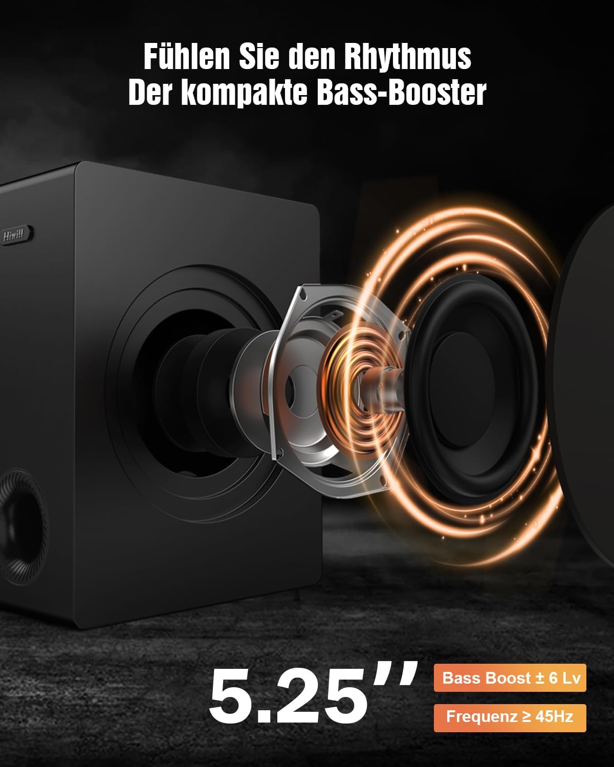 Hiwill 4.1ch Soundbar mit Dolby Atmos, 300W Soundbar für TV Geräte mit Subwoofer,