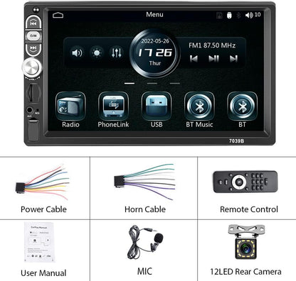 Hikity 1Din CarPlay Autoradio Android für Auto mit 7" Bild