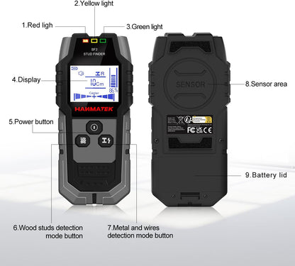 HANMATEK SF2 Leitungssucher Ortungsgerät Wand Scanner Detektor 4 in 1