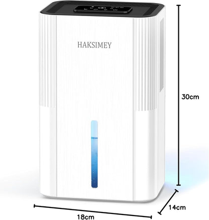 HAKSIMEY Luftentfeuchter elektrisch 2800ML,Tragbar Dehumidifier mit Abtauen & Timer