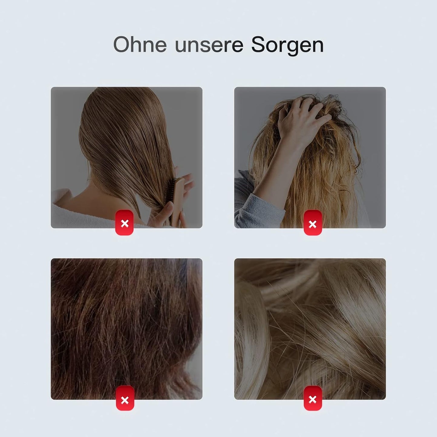 GX·Diffuser Hair Glätter Bürste, Brosse à cheveux électrique avec brosse à cheveux à l'huile avec technologie capillaire Tragbar Glättbürste pour Nasses et Trockenes Haar