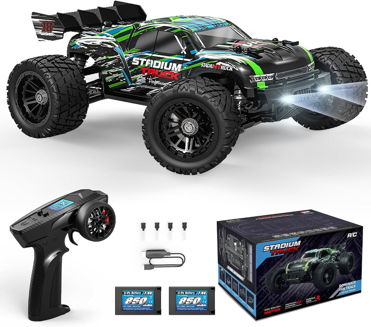 HAIBOXING Ferngesteuertes Auto 1:18 4WD Offroad Truggy 36+ km/h Hobby Grade 2,4 GHz Fernsteuerung