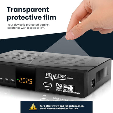 Hd-line 20500 Digitaler Satelliten HD Receiver (DVB-S/DVB-S2, HDMI, AV, 2X USB 2.0,