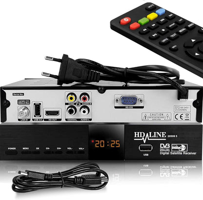 Hd-line 20500 Digitaler Satelliten HD Receiver (DVB-S/DVB-S2, HDMI, AV, 2X USB 2.0,