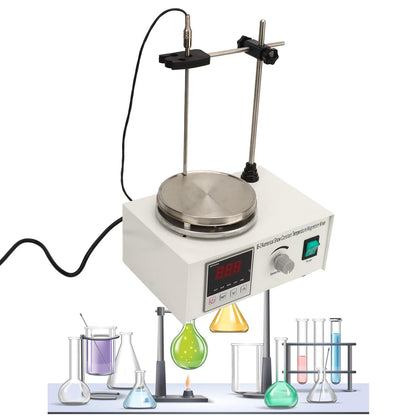 Labor Magnetrührer mit Heizplatte,Mini-Rührplatte,Digitalanzeige, 0–2400 U/min