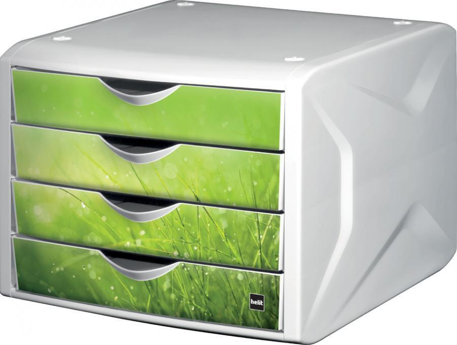 helit Schubladbox Chameleon 4 Schübe Dekor printemps