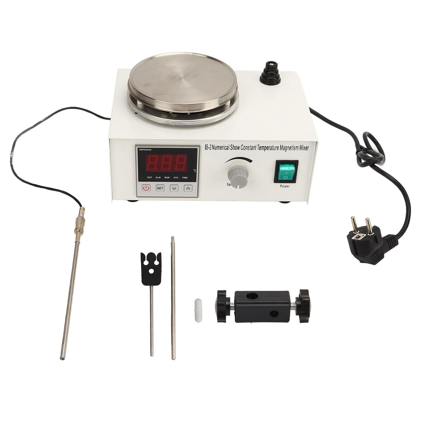 Labor Magnetrührer mit Heizplatte,Mini-Rührplatte,Digitalanzeige, 0–2400 U/min
