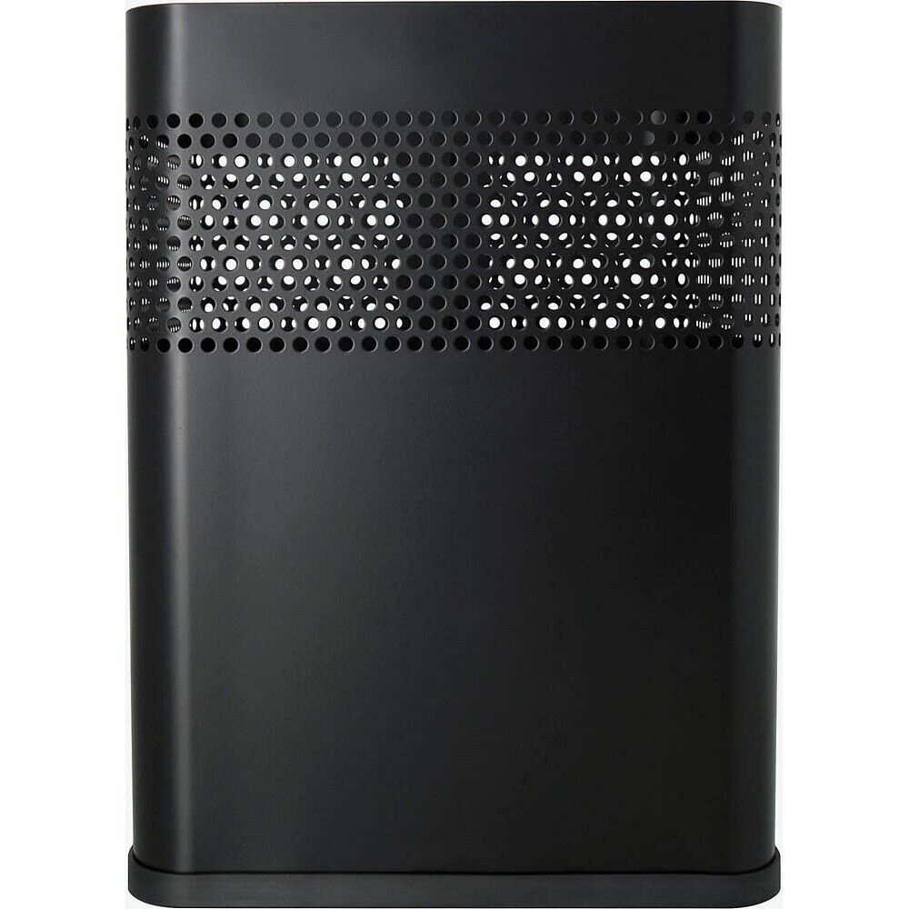 HELIT H2515995 Corbeille à papier en acier 18 litres, noir