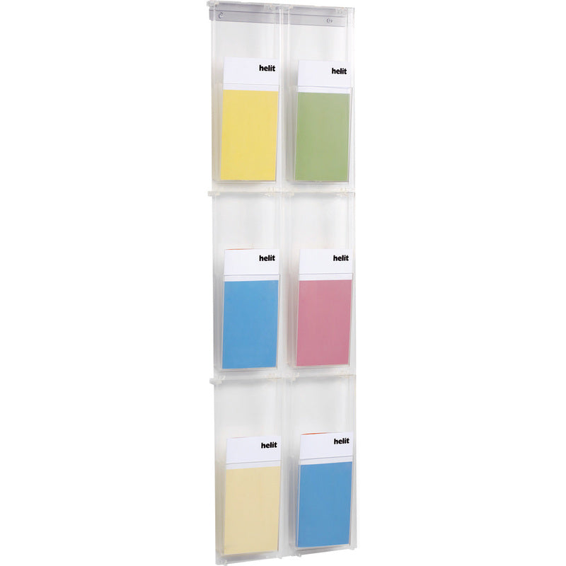 Helit Wandprospekthalter Wanddisplay "the placativ", 6 x 1/3 DIN A4 hoch (H6810802)