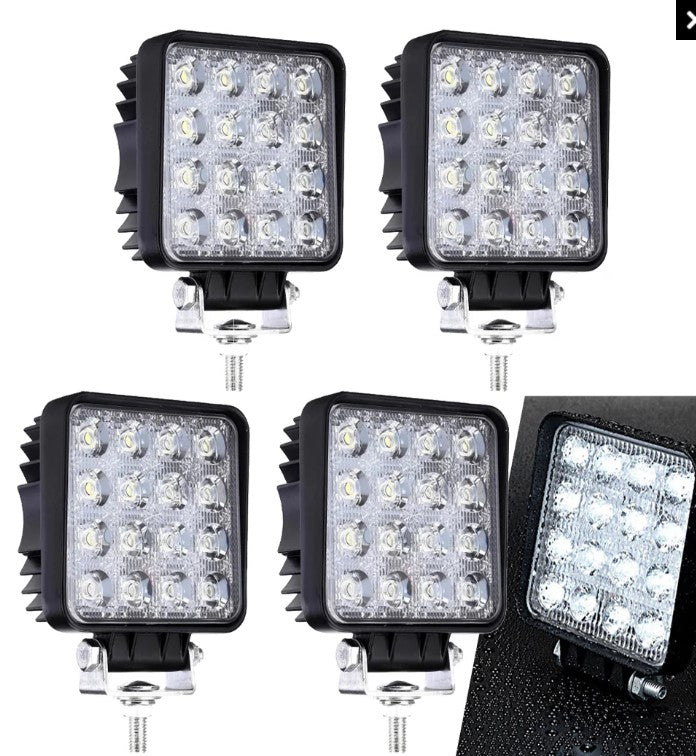 HengDa 4X 48W LED Arbeitsscheinwerfer Offroad Scheinwerfer 4320lm  6000-6500K IP67