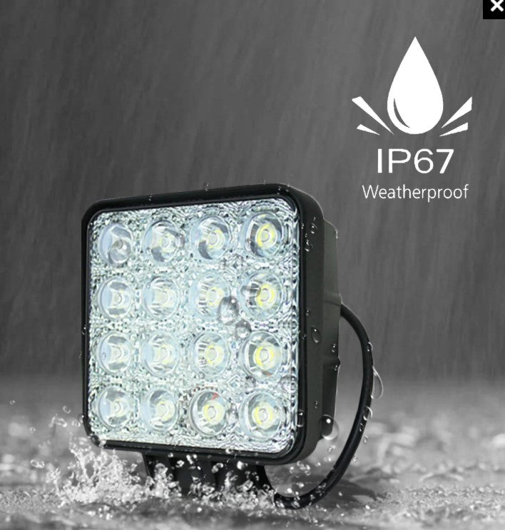 HengDa 4X 48W LED Arbeitsscheinwerfer Offroad Scheinwerfer 4320lm  6000-6500K IP67