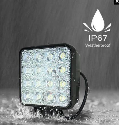 HengDa 4X 48W LED Arbeitsscheinwerfer Offroad Scheinwerfer 4320lm  6000-6500K IP67