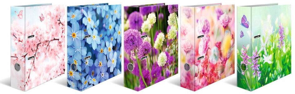 HERMA Sortiment Motivordner A4 Blumen Sortiment 10 Pièces 5 motifs