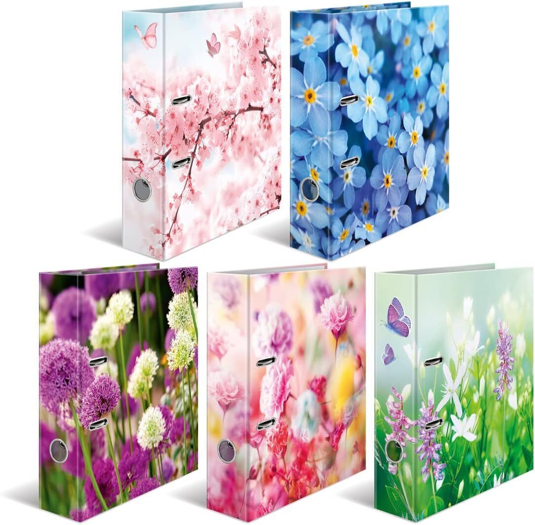 HERMA Sortiment Motivordner A4 Blumen Sortiment 10 Pièces 5 motifs