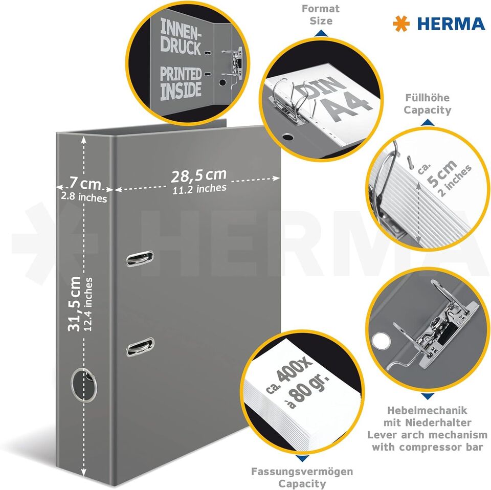HERMA Sortiment Motivordner A4 Blumen Sortiment 10 Pièces 5 motifs