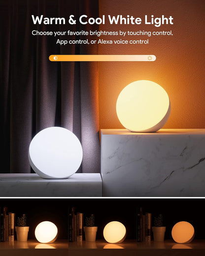 Hifree Smart LED Tischlampe, Nachttischlampe Touch Dimmbar,Alexa/Google