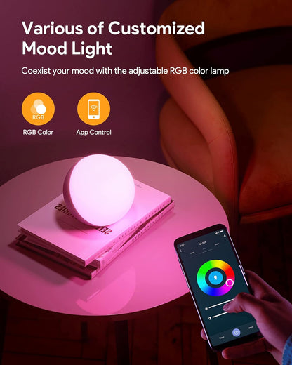 Hifree Smart LED Tischlampe, Nachttischlampe Touch Dimmbar,Alexa/Google