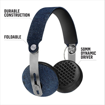 House of Marley Rise BT - Casque avec microphone - Supra-auriculaire - Bluetooth - sans fil 