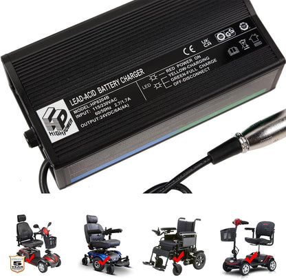 Adaptateur de batterie pour scooter de mobilité Highpower HP8204B 24V 5A