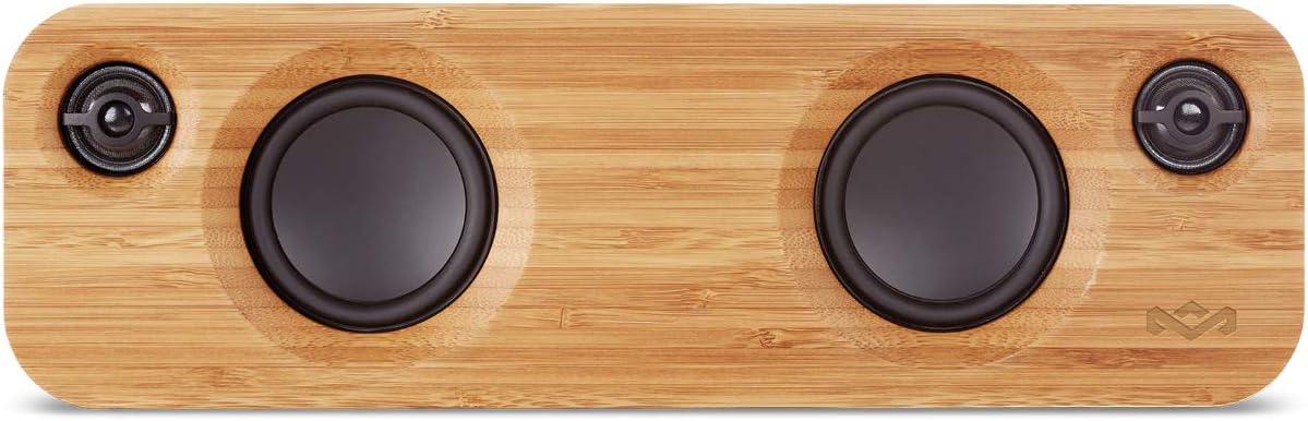 House of Marley Get Together Mini - Boîtier Bluetooth réglable, caisson de basses 2,5'' et haut-parleurs 1', 10 Std. Akkulaufzeit, Aux-In, Chargement via USB, Lautsprecher Palm