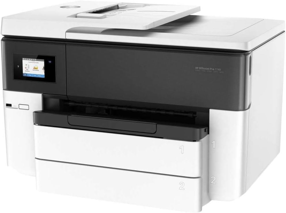 HP OfficeJet Pro 7740 Wide Format AiO Thermal Inkjet A3 WLAN Schwarz, Weiß
