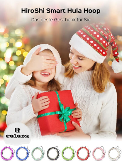 HiroShi Smart Hula Hoop für Erwachsene eine sexy Taille zu Bauen, 24 Abnehmbarer (60-115CM) Weiß