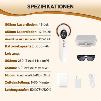 Fithope Kaltlaser-Therapiegerät Mensch/Haustier  Rotlicht-Therapie 650nm&808nm