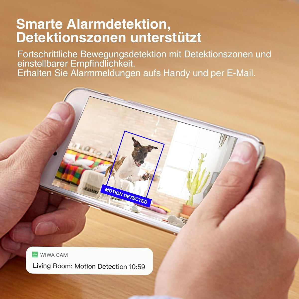 HiKam 2K HD Überwachungskamera Nachtsicht Bewegungserkennung 3Pro