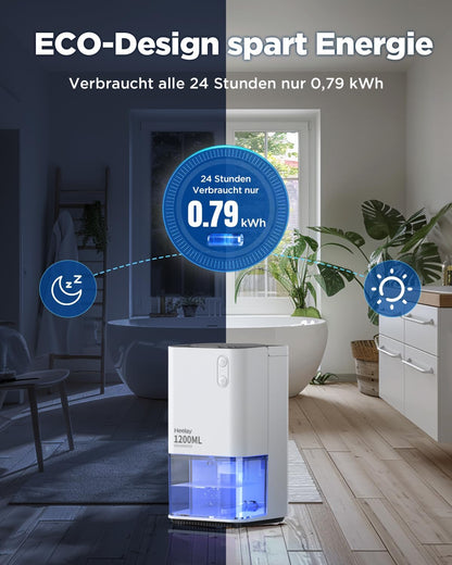 Heelay® Luftentfeuchter 1200ML,Dehumidifier Ultra Leise Auto Abschaltung
