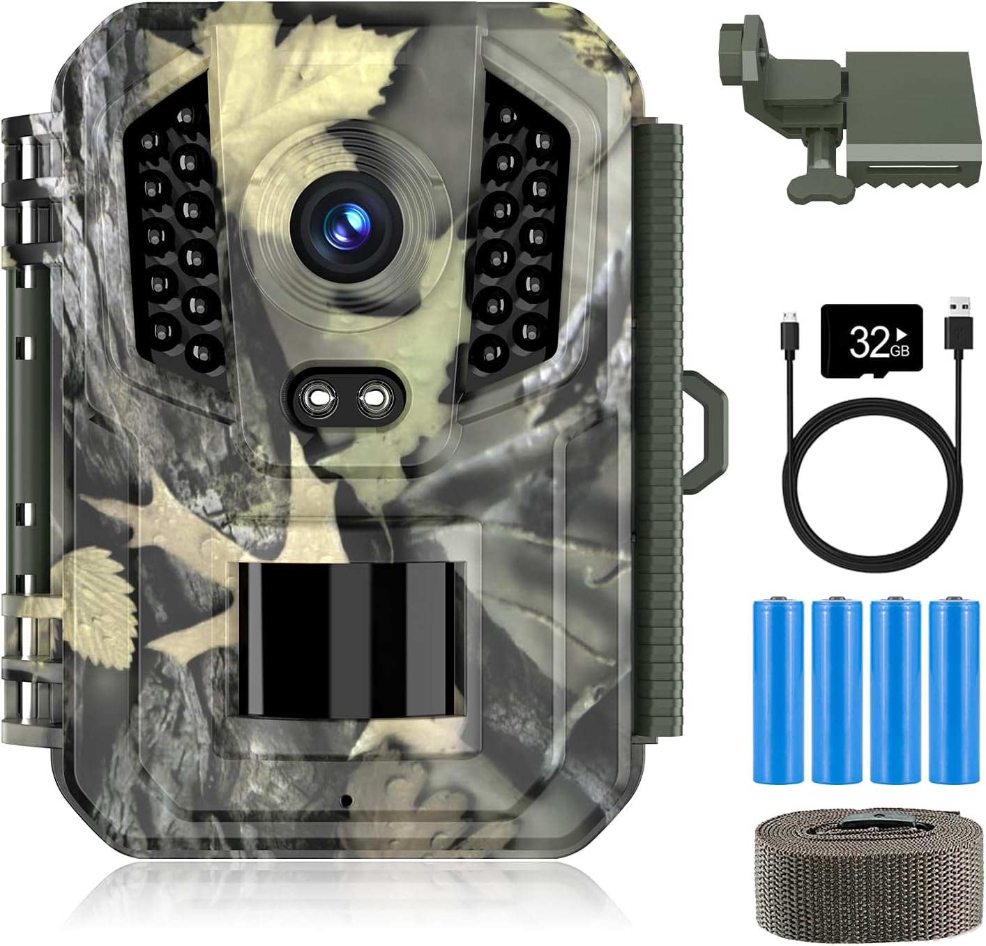Wildkamera 1520P 20MP Jagdkamera mit IR-Nachtsicht 90° Ultraweitwinkel, 0,2 s Aktivierungszeit