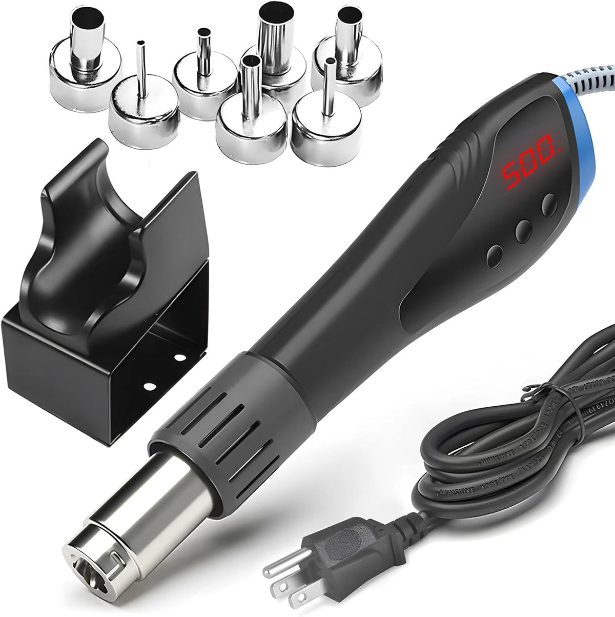 HANDSKIT Heißluftpistole, 600 W, schnelle Hitze, mit Reflektordüsen, tragbar