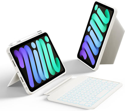 HOU Tastatur Hülle für iPad mini 7/6, QWERTZ, Ultradünne Klapptastatur, Magnetische