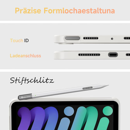 HOU Tastatur Hülle für iPad mini 7/6, QWERTZ, Ultradünne Klapptastatur, Magnetische