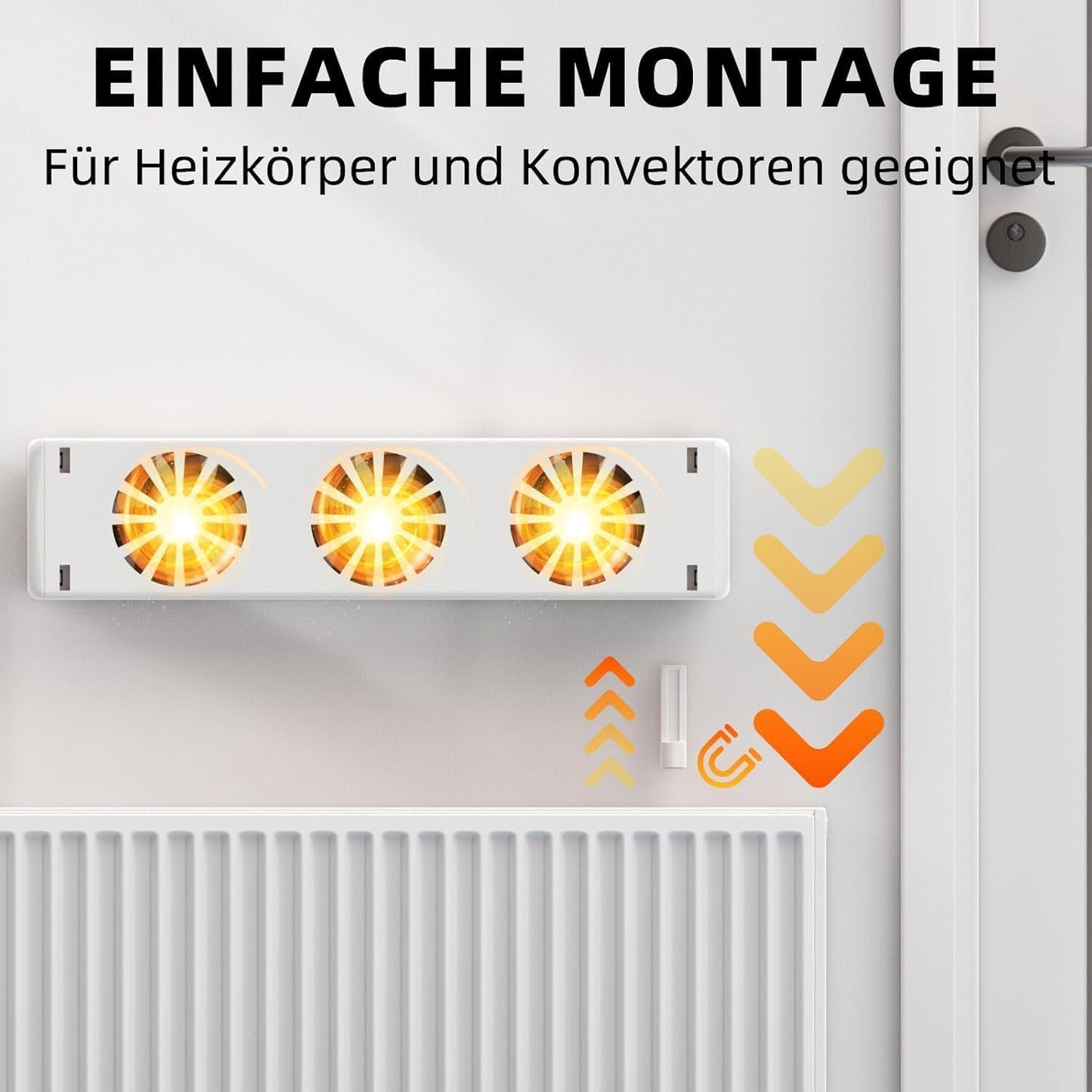 HOPPE'S Smarter Heizungsventilator Heizkörper Ventilator,langlebiger Verstärker