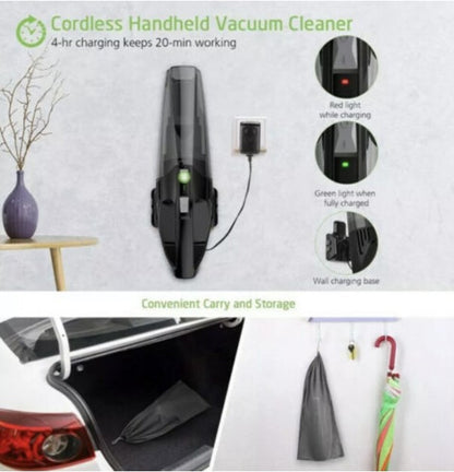 Holife Handstaubsauger 6 kpa, kabelloser Handstaubsauger mit LED-Licht, tragbar HM164A