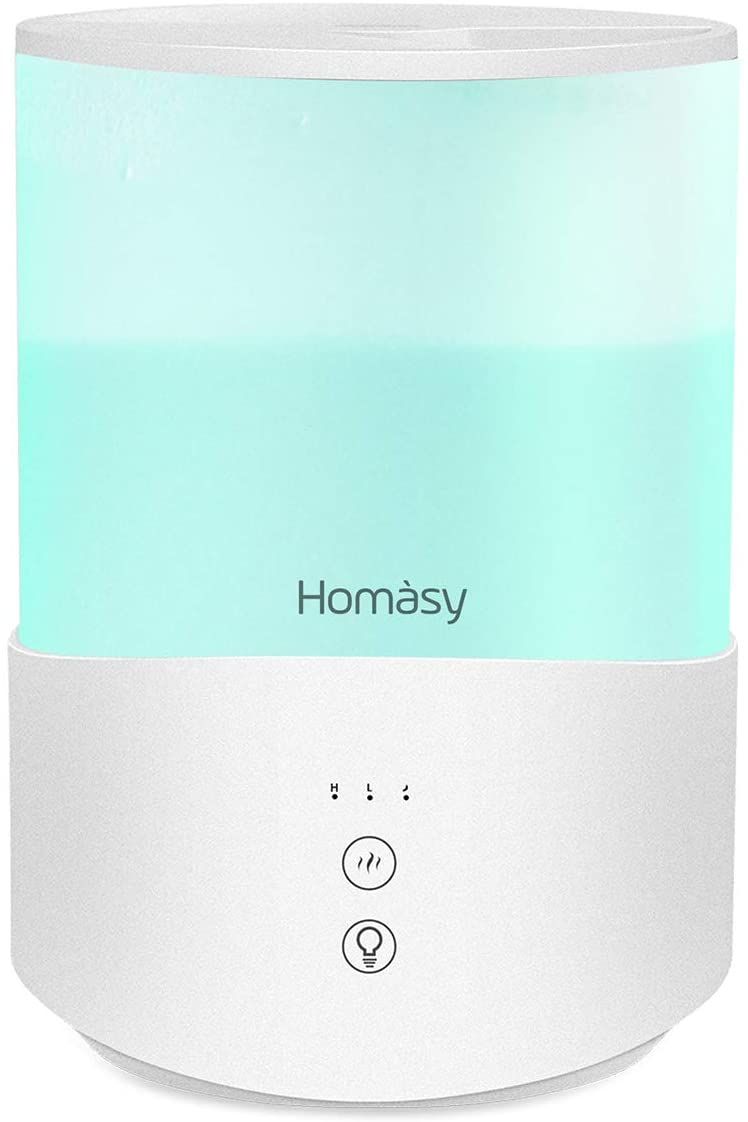 Homasy HM510A NEU Cool Mist Ultraschall-Luftbefeuchter und Öldiffusor 2,5 l Weiß
