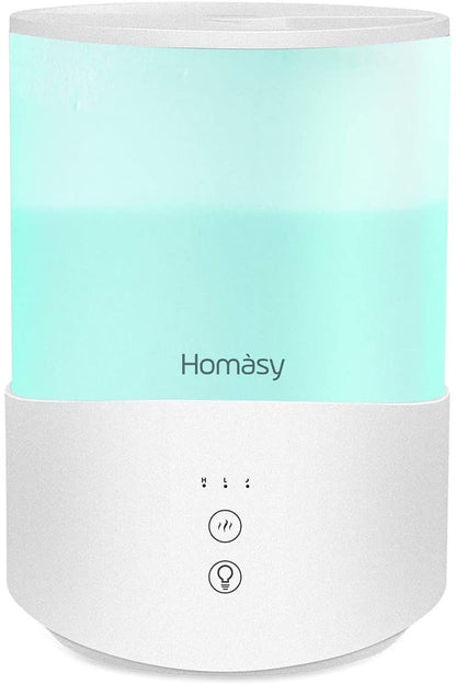Homasy HM510A NEU Cool Mist Ultraschall-Luftbefeuchter und Öldiffusor 2,5 l Weiß